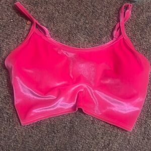 Velvet pink workout top!